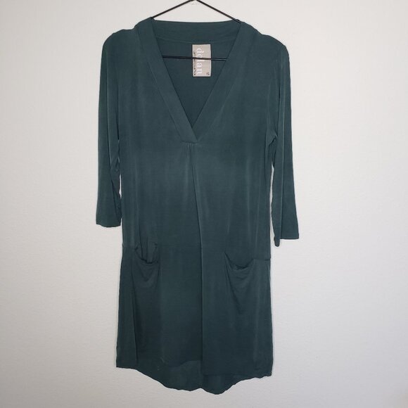Dolan Left Coast Collection Women's Sz XS Green 3/4th Sleeve Tunic Dress - Picture 1 of 9